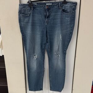 Vigoss Distressed Ankle Jeans in Blue